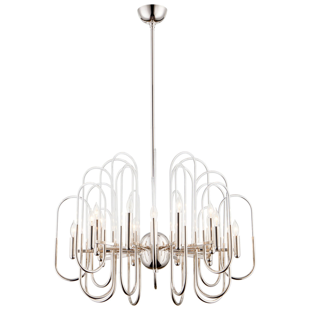 Champ-Elysees chandeliers Light chandeliers 16-Light - Polished Nickel | Cyan Design