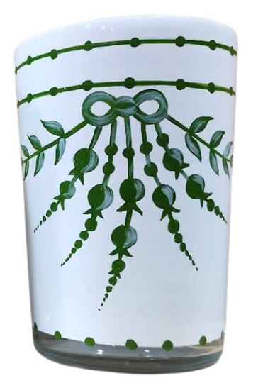 Stunning New Lily Of The Valley Glasses/Vase (White/Green) | Enchanted Home - GLA147