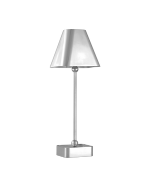 Gadabout Nickel Cordless Table Lamp | Currey & Co - 6700-0012