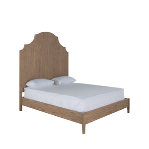 Princeton Mindi Veneer Wood French Antique Bed - Queen, Brown | Gabriella White - SCH-175502