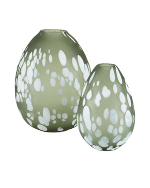 Currey & Co Hana Green Vase Set of 2 | 1200-0499