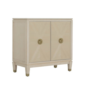 Strella Oak Wood Accent Cabinet - 2 Shelves, Cerused White | Gabriella White - SCH-175585