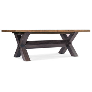 Big Sky Trestle Dining Table w/2-20in leaves | Hooker Furniture - 6700-75200-80