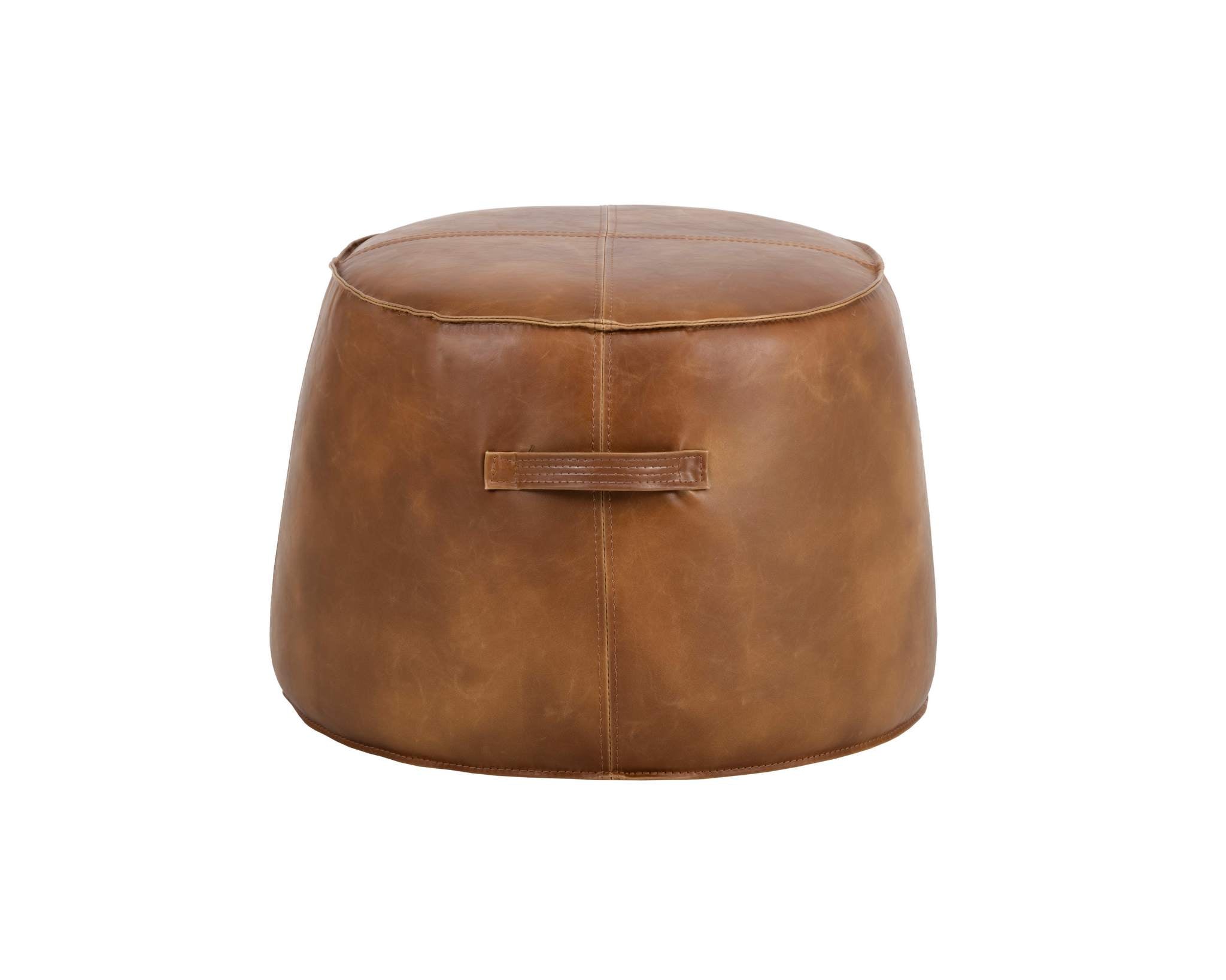 tobacco ottoman Mitchell Ottoman, Tan High Fashion Home fair prices Costellini Leather Ottoman - Aged