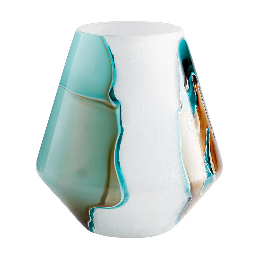 Wide Ferdinand Vase - Green And White | Cyan Design