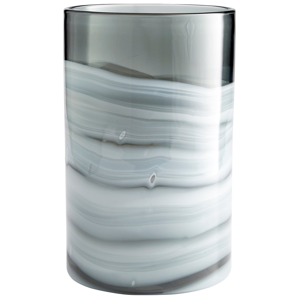 Torrent Vase - White And Silver - Tall | Cyan Design