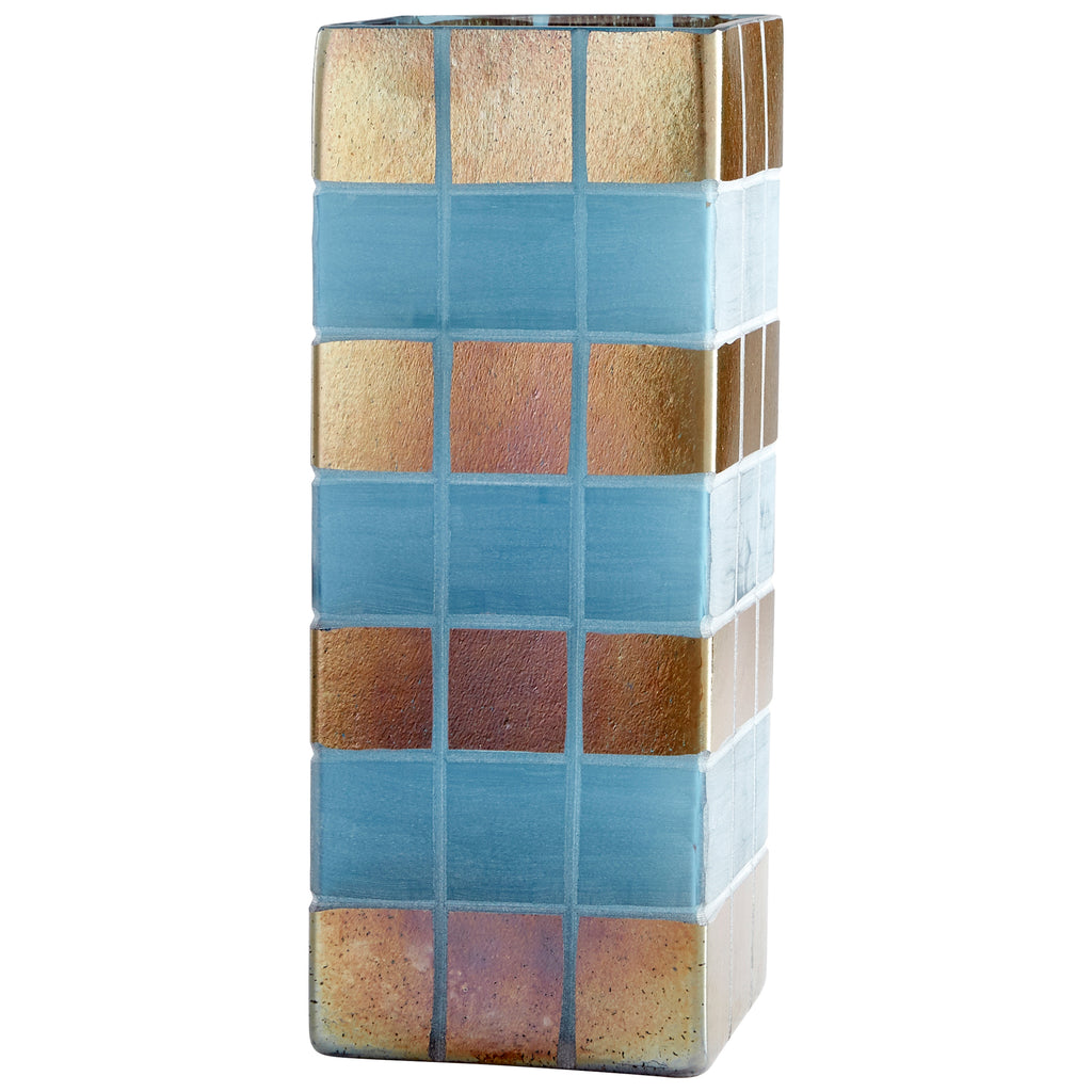 Aurum Vase - Irridescent Gold And Blue - Small | Cyan Design