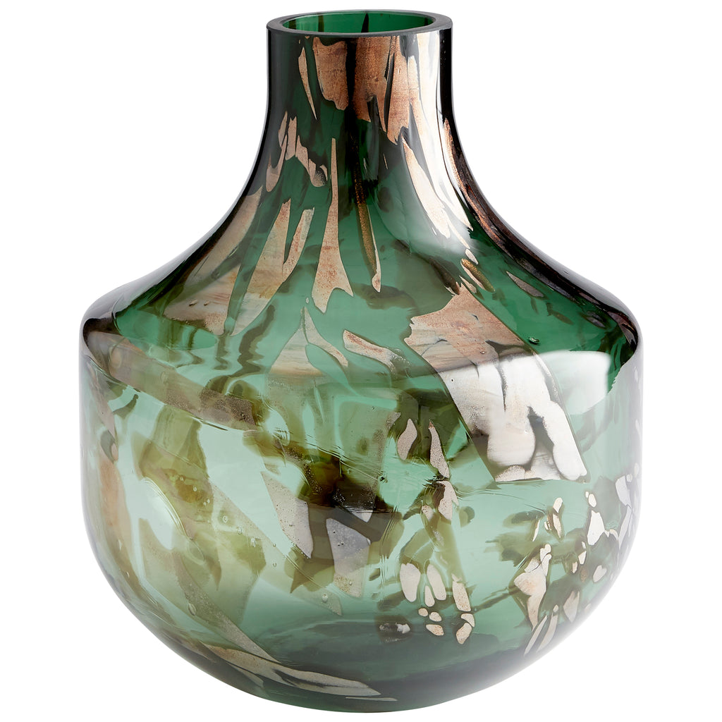 Maisha Vase - Green And Gold - Medium | Cyan Design