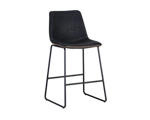 Cal Counter Stool - Antique Black (Set of 2) | Sunpan Furniture - 104961