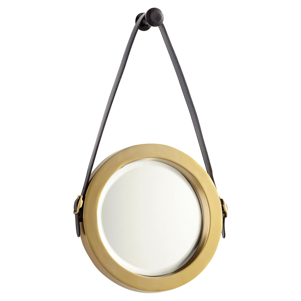 Round Venster Mirror - Antique Brass - Small | Cyan Design