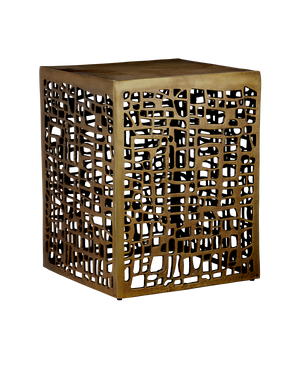 Gowen Accent Table - Brass | Currey & Co - 4000-0199