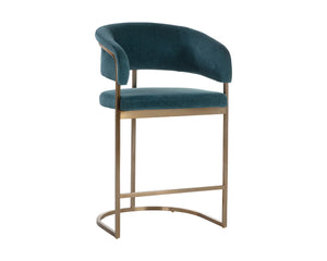 Marris Counter Stool - Gold - Danny Teal | Sunpan Furniture - 109748