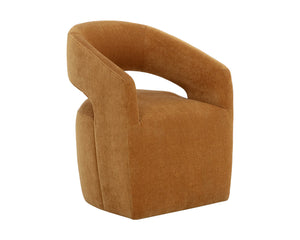 Lloret Wheeled Dining Armchair - Danny Amber | Sunpan Furniture - 109917