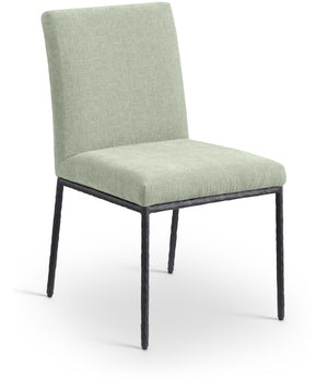 Reeves Mint Chenille Fabric Upholstered Dining Side Chair (Set of 2) | Meridian Furniture - 11001Mint-SC