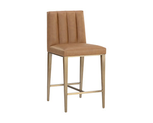 Wilbur Counter Stool - Milliken Cognac | Sunpan Furniture - 111431