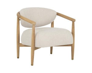 Sigrid Lounge Chair - Light Oak - Monument Oatmeal | Sunpan Furniture - 112153