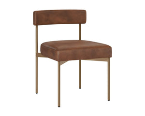 Seneca Dining Chair - Antique Brass - Bravo Cognac | Sunpan Furniture - 112566