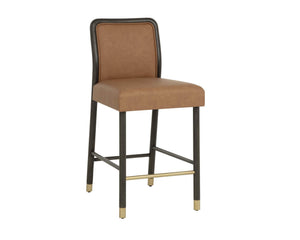 Jeno Counter Stool - Milliken Cognac | Sunpan Furniture - 112613