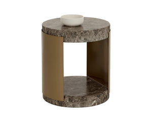 Cavette End Table - Marble Look | Sunpan Furniture - 112635