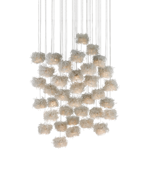 Currey & Co Birds Nest 36-Light Round Multi-Drop Pendant | 9000-0701