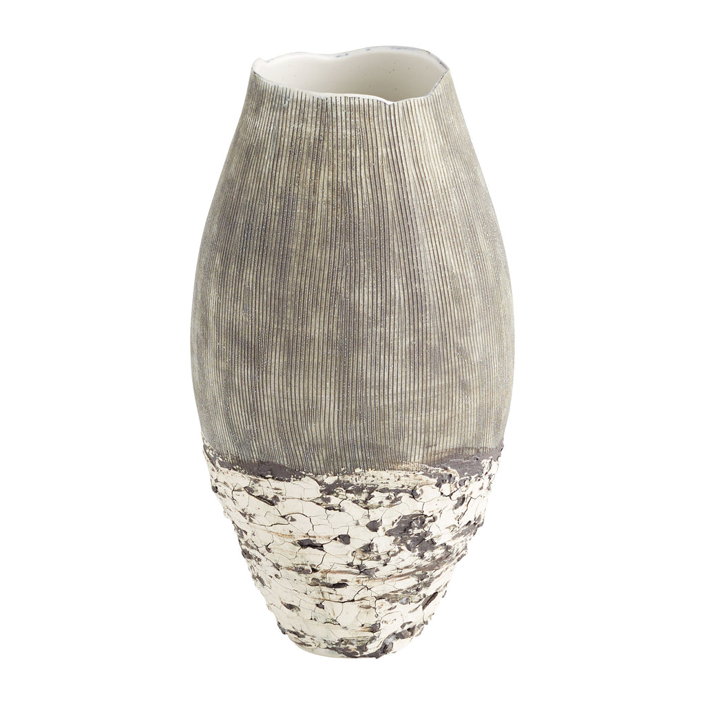 Calypso Vase - Off White - Brown - Medium | Cyan Design