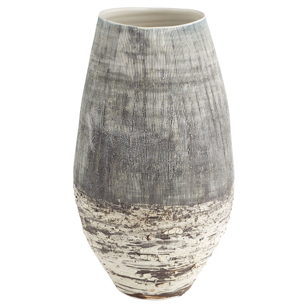 Calypso Vase - Off White - Brown - Large | Cyan Design