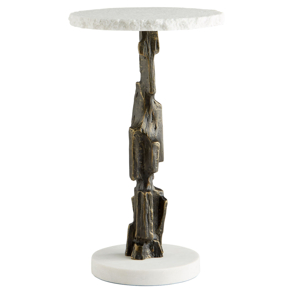 Amida Side Table - Bronze - White | Cyan Design
