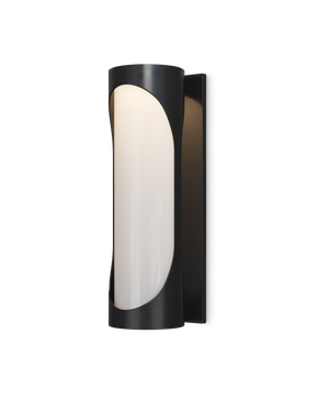 Swale Small Outdoor Wall Sconce - Black | Currey & Co - 5500-0047
