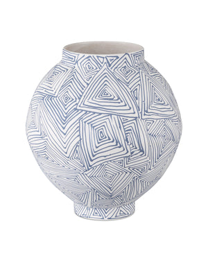 Currey & Co Blue Zag Large Vase | 1200-0866