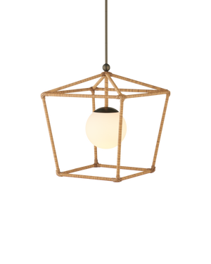 Denison Medium Natural Outdoor Lantern | Currey & Co - 9500-0028