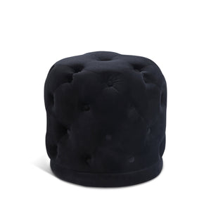 Harper Black Velvet Upholstered Stool | Meridian Furniture - 136Black