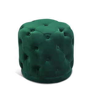 Harper Green Velvet Upholstered Stool | Meridian Furniture - 136Green