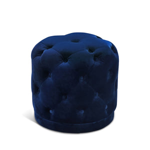 Harper Navy Velvet Upholstered Stool | Meridian Furniture - 136Navy
