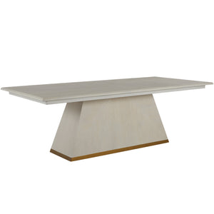 Ferris Mindi Veneer Rectangle Pedestal Dining Table - Cerused White | Gabriella White - SCH-165065