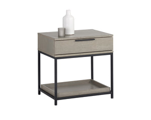Rebel Nightstand - Small - Black - Taupe | Sunpan Furniture - 104608