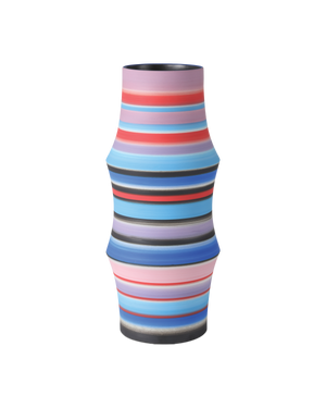Happy 80's Large Bright Blue & Red Vase | Currey & Co - 1200-1098
