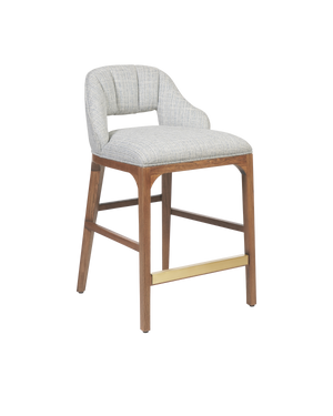Inga Counter Stool, Greenlight Powder - Brown | Currey & Co - 7000-0822