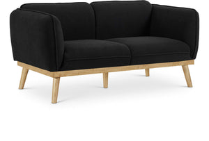 Nolita 62.5" Black Boucle Fabric Upholstered Loveseat | Meridian Furniture - 159Black-L
