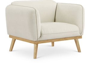 Nolita Cream Boucle Fabric Upholstered Chair | Meridian Furniture - 159Cream-C