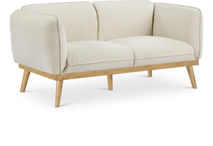 Nolita 62.5" Cream Boucle Fabric Upholstered Loveseat | Meridian Furniture - 159Cream-L