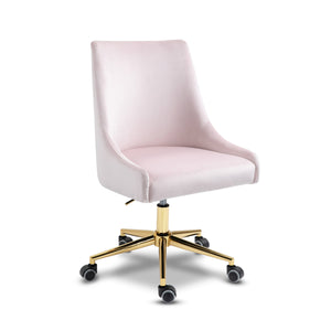 Karina Pink Velvet Upholstered Office Chair | Meridian Furniture - 163Pink