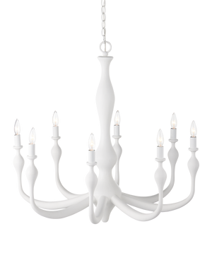 Ludwig White Chandelier | Currey & Co - 9000-1340