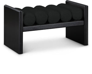 Waverly Black Boucle Fabric Upholstered Bench | Meridian Furniture - 176Black