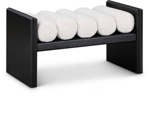 Waverly Cream Boucle Fabric Upholstered Bench | Meridian Furniture - 176Cream