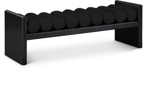 Waverly Black Boucle Fabric Upholstered Bench | Meridian Furniture - 178Black