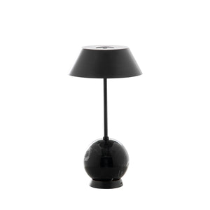 Firefly Marble LED Table Lamp - Nero Marquina Black/Rubbed Bronze | Gabriella White - SCH-175895
