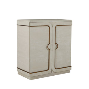 Churst Mindi Mahogany Storage Cabinet - 2 Shelves, Cerused White | Gabriella White - SCH-170235