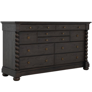 Burkhardt Mindi Wood Dresser - 10 Drawers, Cerused White | Gabriella White - SCH-175634