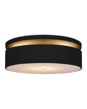 Currey & Co Serenity Black Flush Mount | 9999-0070