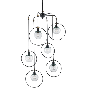 Currey & Co Moorsgate Black Multi-Pendant | 9869